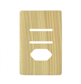 Placa p/ 2 Interruptores + tomada 4x2 - Novara Maple 